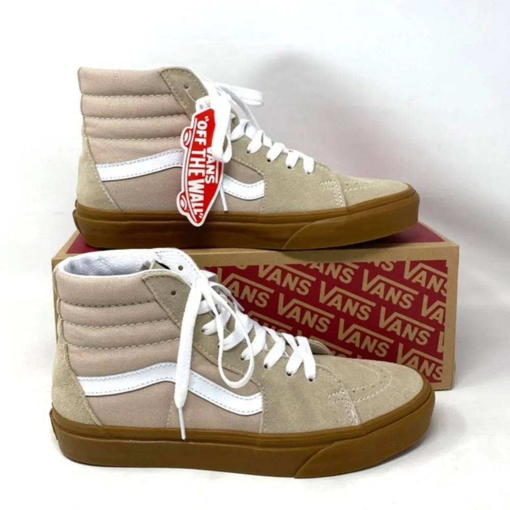 VANS Sk8-Hi Women Shoes Humus Gum Casual Sneakers Suede Canvas Skate VN0A38GEVS8 - Picture 5 of 7